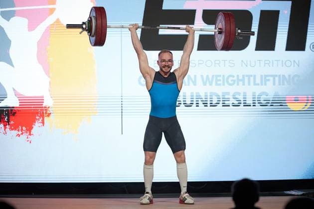 Nikita Drechsel Chemnitzer AC Stossen GER, German Team Weightlifting Championship, German Team Weightlifting Championship, German Team Weightlifting Championship, 1 Bundesliga, 2024 2025 season, 26 04 2025 GER, German Team Weightlifting Championship, German Team Weightlifting Championship, 1 Bundesliga, 2024 2025 season, 26 04 2025 Heidelberg Copyright: xEibner-Pressefoto GeraldxOelze-dexStoppanyx EP_ODS