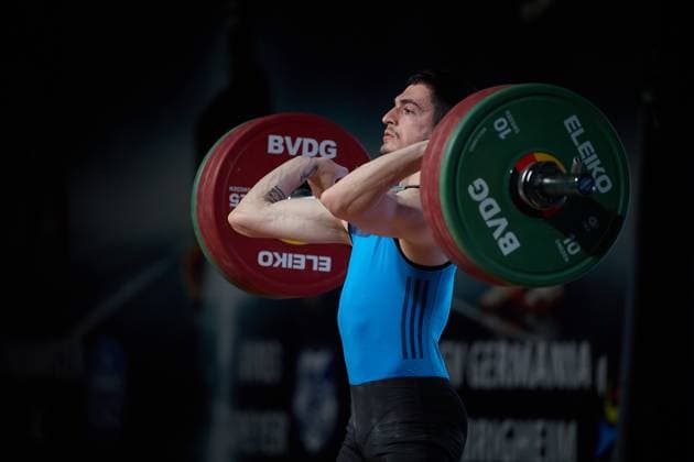 Ivan Dimov Chemnitzer AC Stossen GER, German Team Weightlifting Championship, German Team Weightlifting Championship, German Team Weightlifting Championship, 1 Bundesliga, 2024 2025 season, 26 04 2025 GER, German Team Weightlifting Championship, German Team Weightlifting Championship, 1 Bundesliga, 2024 2025 season, 26 04 2025 Heidelberg Copyright: xEibner-Pressefoto GeraldxOelze-dexStoppanyx EP_ODS