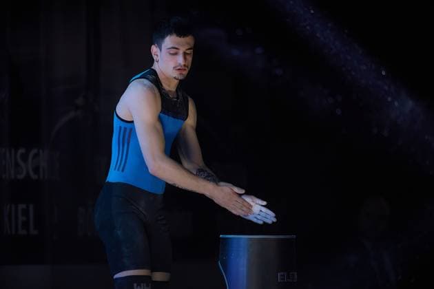 Ivan Dimov Chemnitzer AC preparation GER, German Team Weightlifting Championship, German Team Weightlifting Championship, German Team Weightlifting Championship, 1 Bundesliga, 2024 2025 season, 26 04 2025 GER, German Team Weightlifting Championship, German Team Weightlifting Championship, 1 Bundesliga, 2024 2025 season, 26 04 2025 Heidelberg Copyright: xEibner-Pressefoto GeraldxOelze-dexStoppanyx EP_ODS