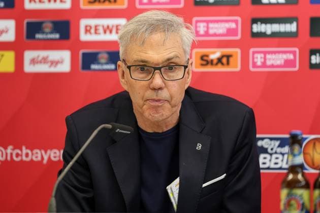 Gordon Herbert FC Bayern Basketball, Head Coach at the post-match press conference, GER, FC Bayern Muenchen vs SYNTAINICS MBC, Basketball, easycredit Basketball Bundesliga, BBL, Matchday 30, Season 2024 2025, 27 04 2025, GER, FC Bayern Muenchen vs SYNTAINICS MBC, Basketball, easycredit Basketball Bundesliga, BBL, Matchday 30, Season 2024 2025, 27 04 2025 Muenchen Copyright: xEibner-Pressefoto JennixMaulx EP_JML