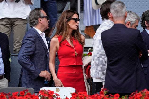April 29, 2025, Madrid, Madrid, Spain: Mar Saura and Javier Revuelta during the match between Stefanos Tsitsipas of Greece and Lorenzo Musetti of Italy during the Mutua Madrid Open 2025, ATP, Tennis Herren Masters 1000 and WTA, Tennis Damen 1000 tennis tournament, celebrated at Caja Magica on April 29, 2025 in Madrid, Spain. Madrid Spain - ZUMAa181 20250429_zaa_a181_568 Copyright: xOscarxJ.xBarrosox