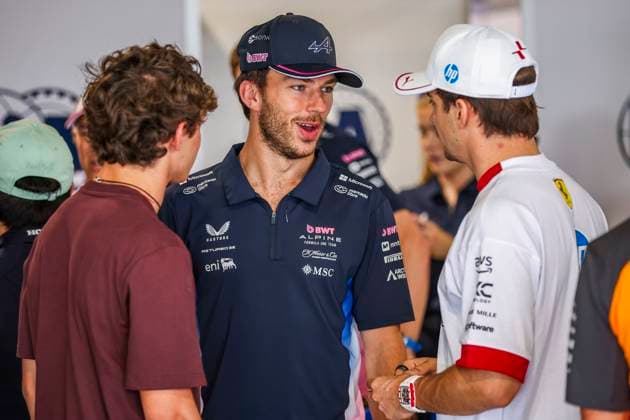 F1 - MIAMI GRAND PRIX 2025 GASLY Pierre (fra), Alpine F1 Team A525, LECLERC Charles (mco), Scuderia Ferrari SF-25, portrait during the Formula 1 Crypto.com Miami Grand Prix 2025, 6th round of the 2025 FIA Formula One World Championship, WM, Weltmeisterschaft from May 2 to 4, 2025 on the Miami International Autodrome, in Miami Gardens, Florida, United States of America - Miami GardensUnited States Copyright: xEricxAlonsox