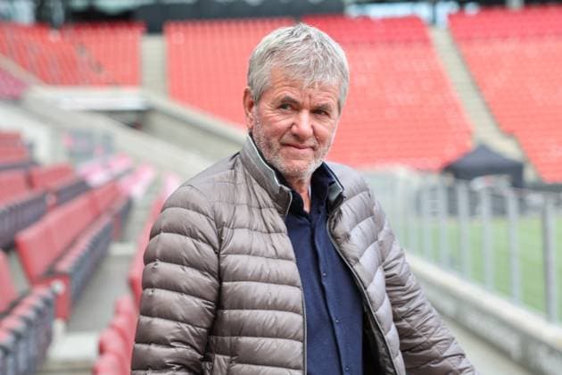 GER, 2 FBL, PK 1 FC Koeln, short-term coach presentation 05 05 2025, Rheinenergie Stadion, Koeln, GER, 2 FBL, PK 1 FC Koeln, short-term coach presentation , in the picture from l Friedhelm Funkel new head coach until the end of the season, head coach 1 FC Koeln , nordphotoxGmbHx xMeuter nph00351