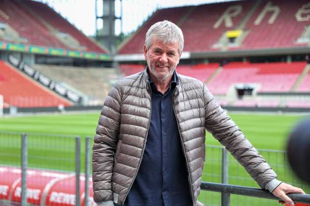 GER, 2 FBL, PK 1 FC Koeln, short-term coach presentation 05 05 2025, Rheinenergie Stadion, Koeln, GER, 2 FBL, PK 1 FC Koeln, short-term coach presentation , in the picture after short-term dismissal of coach Gerhard Struber and managing director Keller Friedhelm Funkel is again appointed as coach for the last two games of the season nordphotoxGmbHx xMeuter nph00351