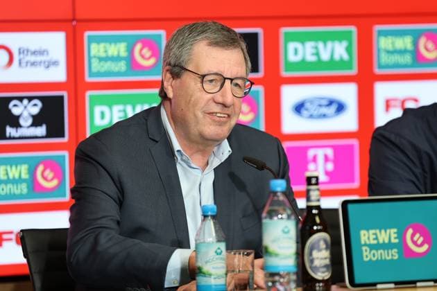 GER, 2 FBL, PK 1 FC Koeln, short-term coach presentation 05 05 2025, Rheinenergie Stadion, Koeln, GER, 2 FBL, PK 1 FC Koeln, short-term coach presentation , in the picture Dr Werner Wolf President 1 FC Koeln , nordphotoxGmbHx xMeuter nph00351