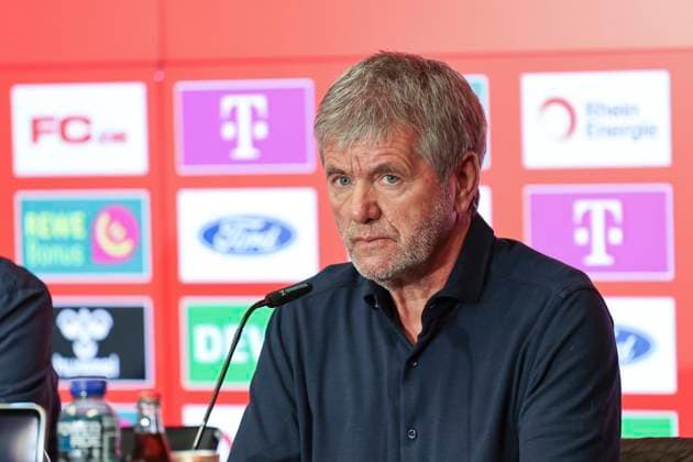 GER, 2 FBL, PK 1 FC Koeln, short-term coach presentation 05 05 2025, Rheinenergie Stadion, Koeln, GER, 2 FBL, PK 1 FC Koeln, short-term coach presentation , in the picture Friedhelm Funkel new head coach until the end of the season, head coach 1 FC Koeln , nordphotoxGmbHx xMeuter nph00351