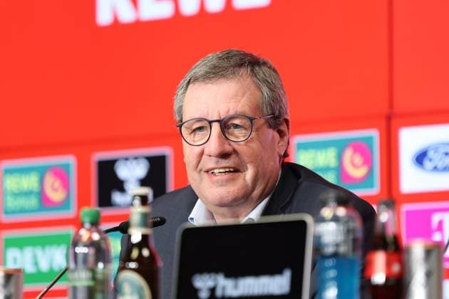 GER, 2 FBL, PK 1 FC Koeln, short-term coach presentation 05 05 2025, Rheinenergie Stadion, Koeln, GER, 2 FBL, PK 1 FC Koeln, short-term coach presentation , in the picture Dr Werner Wolf President 1 FC Koeln , nordphotoxGmbHx xMeuter nph00351