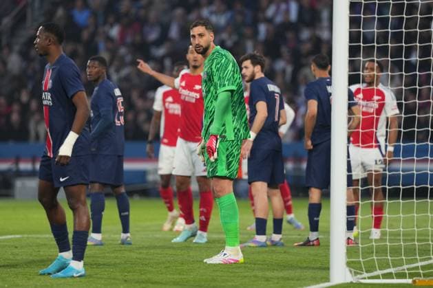 Gianluigi Donnarumma of PSG Paris Saint-Germain v Arsenal, UEFA Champions League, Semi Final, Second Leg, Football, Parc des Princes, Paris, France - 07 May 2025 EDITORIAL USE ONLY No use with unauthorised audio, video, data, fixture lists, club league logos or live services. Online in-match use limited to 120 images, no video emulation. No use in betting, games or single club league player publications. Copyright: xDavexWinter Shutterstockx 15288067gx