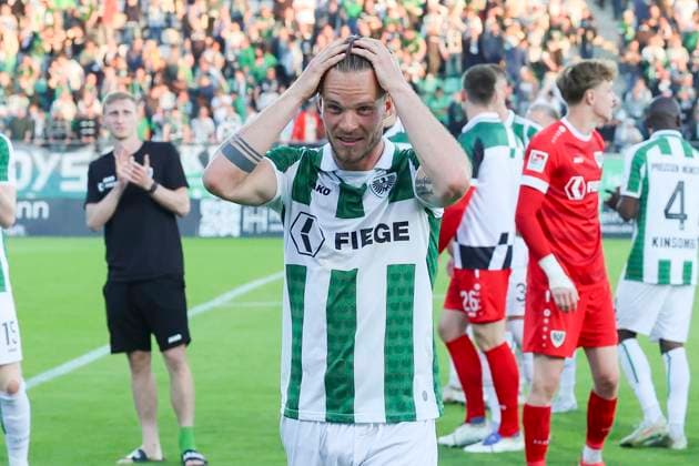 Jorrit Hendrix SC Preussen Muenster cheers, 2 Bundesliga, Preußen Münster vs Hertha BSC, Preußenstadion on May 09, 2025 in Münster, Germany Photo by Marco Steinbrenner DeFodi Images Jorrit Hendrix SC Preussen Muenster cheers, 2 Bundesliga, Preußen Münster vs Hertha BSC, Preußenstadion, May 9, 2025 in Münster, Germany Photo by Marco Steinbrenner DeFodi Images DFB DFL REGULATIONS PROHIBIT ANY USE OF PHOTOGRAPHS AS IMAGE SEQUENCES AND OR QUASI VIDEO