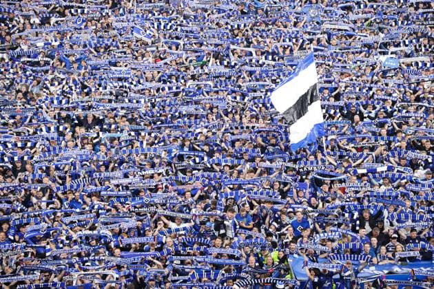 GER, xFSx ,Hamburg, HSV , 2 Bundesliga , Soccer, DFL, Hamburger SV vs SSV Ulm 1846 , in Hamburger Volksparkstadion , 10 05 2025 , v l Hamburger SV fans storm the pitch after the victory against SSV Ulm 1846 and celebrate the promotion to the 1 Bundesliga DFL regulations prohibit any use of photographs as image sequences and or quasi video Copyright: HMBxMedia FernandoxSoares