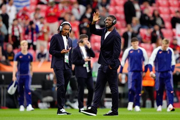 Kevin Danso of Tottenham Hotspur on the pitch prior to kick off Tottenham Hotspur v Manchester United, ManU Europa League Final, Football, San Mames Stadium, Bilbao, Spain - 21 May 2025 EDITORIAL USE ONLY No use with unauthorised audio, video, data, fixture lists, club league logos or live services. Online in-match use limited to 120 images, no video emulation. No use in betting, games or single club league player publications. Copyright: xGokhanxTaner Shutterstockx 15312892i