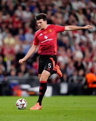 Harry Maguire of Manchester United, ManU Tottenham Hotspur v Manchester United, Europa League Final, Football, San Mames Stadium, Bilbao, Spain - 21 May 2025 EDITORIAL USE ONLY No use with unauthorised audio, video, data, fixture lists, club league logos or live services. Online in-match use limited to 120 images, no video emulation. No use in betting, games or single club league player publications. Copyright: xGokhanxTaner Shutterstockx 15312892ev