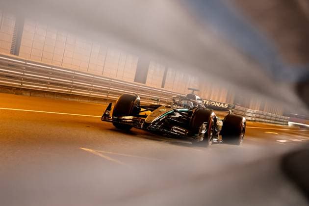 George Russell Mercedes AMG Petronas Formula One Team, 63 , FP1, Free Practice 1, Free Practice 1, MCO, Formula 1 World Championship, Tagheuer Monaco Grand Prix, 23 05 2025 ITA, Formula 1 World Championship, Monaco Grand Prix, 23 05 2024 Monaco Copyright: xEibner-Pressefoto AnnikaxGrafx EP_AGF