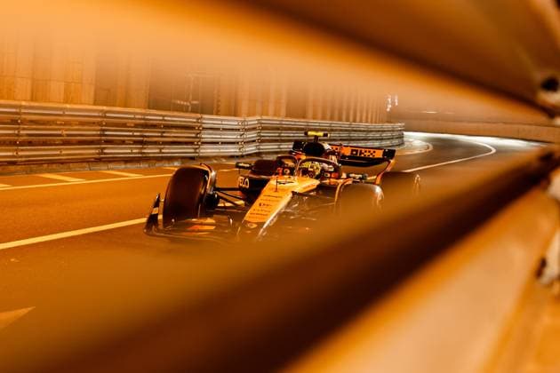 Lando Norris McLaren Formula 1 Team, 04 , FP1, Free Practice 1, Free Practice 1, MCO, Formula 1 World Championship, Tagheuer Monaco Grand Prix, 23 05 2025 ITA, Formula 1 World Championship, Monaco Grand Prix, 23 05 2024 Monaco Copyright: xEibner-Pressefoto AnnikaxGrafx EP_AGF