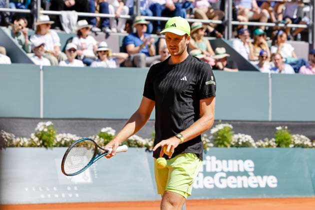 Hubert Hurkacz POL , Switzerland, Tennis, Gonet Geneva Open ATP 250 , Final Singles,2025, Hubert Hurkacz POL vs Novak Djokovic SRB , 24 05 2025, Parc des Eaux Vives, Geneva, Switzerland Geneva Parc des Eaux Vives Geneva Switzerland Copyright: xGrantxHubbsx
