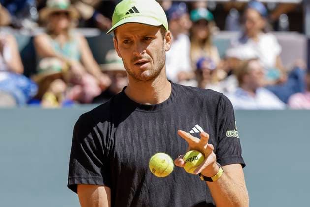 Hubert Hurkacz POL , Switzerland, Tennis, Gonet Geneva Open ATP 250 , Final Singles,2025, Hubert Hurkacz POL vs Novak Djokovic SRB , 24 05 2025, Parc des Eaux Vives, Geneva, Switzerland Geneva Parc des Eaux Vives Geneva Switzerland Copyright: xGrantxHubbsx