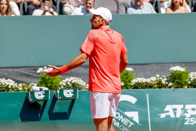 Novak Djokovic SRB , Switzerland, Tennis, Gonet Geneva Open ATP 250 , Final Doubles,2025, Ariel Behar URU Joran Vliegen BEL vs Sadio Doumbia FRA Fabien Reboul FRA , 24 05 2025, Parc des Eaux Vives, Geneva, Switzerland Geneva Parc des Eaux Vives Geneva Switzerland Copyright: xGrantxHubbsx