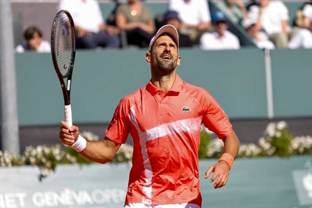 Novak Djokovic SRB , Switzerland, Tennis, Gonet Geneva Open ATP 250 , Final Doubles,2025, Ariel Behar URU Joran Vliegen BEL vs Sadio Doumbia FRA Fabien Reboul FRA , 24 05 2025, Parc des Eaux Vives, Geneva, Switzerland Geneva Parc des Eaux Vives Geneva Switzerland Copyright: xGrantxHubbsx