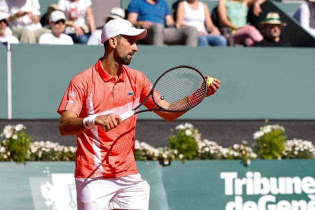 Novak Djokovic SRB , Switzerland, Tennis, Gonet Geneva Open ATP 250 , Final Doubles,2025, Ariel Behar URU Joran Vliegen BEL vs Sadio Doumbia FRA Fabien Reboul FRA , 24 05 2025, Parc des Eaux Vives, Geneva, Switzerland Geneva Parc des Eaux Vives Geneva Switzerland Copyright: xGrantxHubbsx