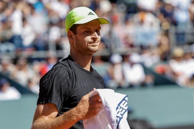 Hubert Hurkacz POL , Switzerland, Tennis, Gonet Geneva Open ATP 250 , Final Doubles,2025, Ariel Behar URU Joran Vliegen BEL vs Sadio Doumbia FRA Fabien Reboul FRA , 24 05 2025, Parc des Eaux Vives, Geneva, Switzerland Geneva Parc des Eaux Vives Geneva Switzerland Copyright: xGrantxHubbsx
