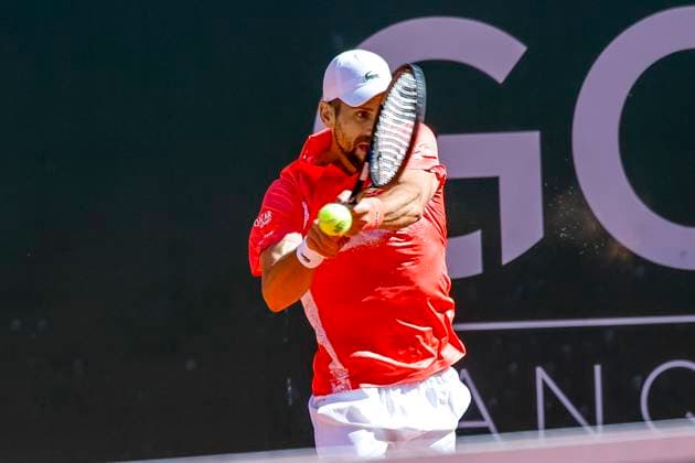 Novak Djokovic SRB , Switzerland, Tennis, Gonet Geneva Open ATP 250 , Final Doubles,2025, Ariel Behar URU Joran Vliegen BEL vs Sadio Doumbia FRA Fabien Reboul FRA , 24 05 2025, Parc des Eaux Vives, Geneva, Switzerland Geneva Parc des Eaux Vives Geneva Switzerland Copyright: xGrantxHubbsx