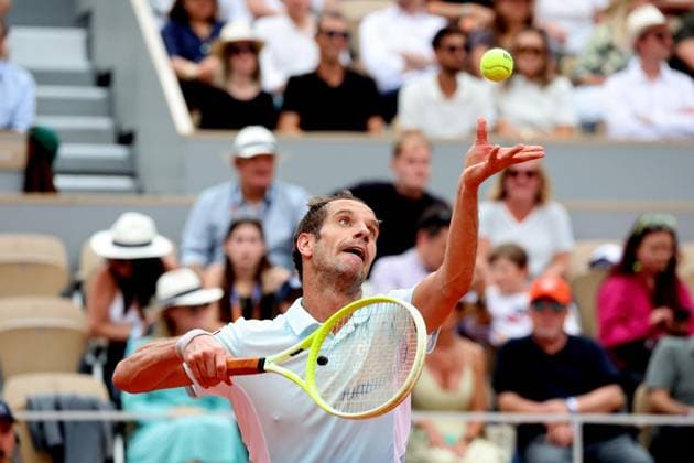 Dernier match de sa carrière pour Richard Gasquet, en présence de célébrités, lors des Internationaux de France de Tennis de Roland Garros 2025 Richard Gasquet - Dernier match de sa carrière pour R.Gasquet, battu par J.Sinner (6-3, 6-0, 6-4) lors des Internationaux de France de Tennis de Roland Garros 2025, le 29 mai 2025. Jacovides Moreau Bestimage Last match of his career for R.Gasquet, beaten by J.Sinner (6-3, 6-0, 6-4) at the French Open at Roland Garros 2025, on May 29, 2025 Paris France Copyright: xJACOVIDES-MOREAUx xBESTIMAGExJACOVIDES-MOREAUx xBESTIMAGEx