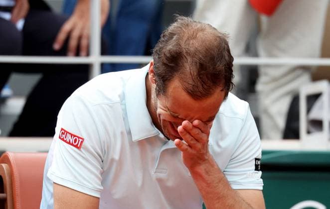 Dernier match de sa carrière pour Richard Gasquet, en présence de célébrités, lors des Internationaux de France de Tennis de Roland Garros 2025 Richard Gasquet - Dernier match de sa carrière pour R.Gasquet, battu par J.Sinner (6-3, 6-0, 6-4) lors des Internationaux de France de Tennis de Roland Garros 2025, le 29 mai 2025. Jacovides Moreau Bestimage Last match of his career for R.Gasquet, beaten by J.Sinner (6-3, 6-0, 6-4) at the French Open at Roland Garros 2025, on May 29, 2025 Paris France Copyright: xJACOVIDES-MOREAUx xBESTIMAGExJACOVIDES-MOREAUx xBESTIMAGEx