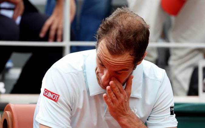 Dernier match de sa carrière pour Richard Gasquet, en présence de célébrités, lors des Internationaux de France de Tennis de Roland Garros 2025 Richard Gasquet - Dernier match de sa carrière pour R.Gasquet, battu par J.Sinner (6-3, 6-0, 6-4) lors des Internationaux de France de Tennis de Roland Garros 2025, le 29 mai 2025. Jacovides Moreau Bestimage Last match of his career for R.Gasquet, beaten by J.Sinner (6-3, 6-0, 6-4) at the French Open at Roland Garros 2025, on May 29, 2025 Paris France Copyright: xJACOVIDES-MOREAUx xBESTIMAGExJACOVIDES-MOREAUx xBESTIMAGEx