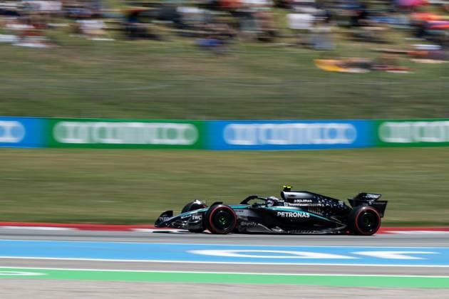 Andrea Kimi Antonelli Mercedes AMG Petronas F1 Team, Italy, 12 in F1 W16, ESP, Formula 1 World Championship, Aramco Grand Prix of Spain, Circuit de Barcelona Catalunya, Free Practice, 2025 season, 31 05 2025 ESP, Formula 1 World Championship, Aramco Grand Prix of Spain, Circuit de Barcelona Catalunya, Free Practice, 2025 season, 31 05 2025 Barcelona Copyright: xEibner-Pressefoto Memmlerx EP_MMR