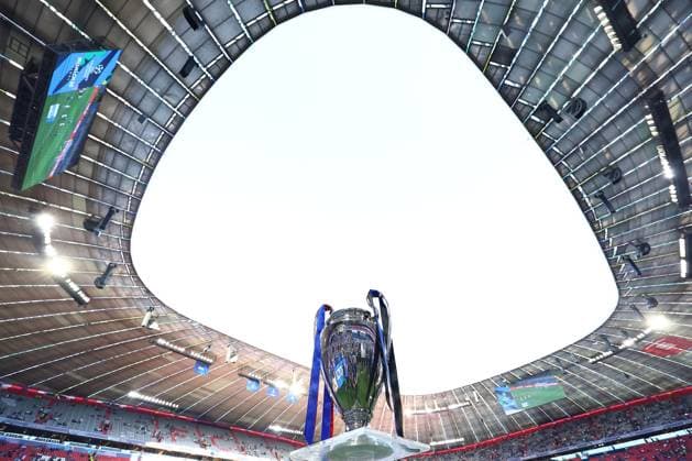 A general view of the Champions League Trophy Paris Saint-Germain v Inter Milan, UEFA Champions League Final, Football, Allianz Arena, Munich, Germany - 31 May 2025 EDITORIAL USE ONLY No use with unauthorised audio, video, data, fixture lists, club league logos or live services. Online in-match use limited to 120 images, no video emulation. No use in betting, games or single club league player publications. Copyright: xMichaelxZemanek Shutterstockx 15330931c