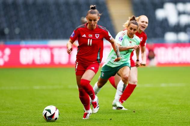Hannah Cain of Wales. Wales Women v Italy Women, UEFA Women s Nations League - League A - Group 4, Football, Swansea.com Stadium, Swansea, Wales, UK - 03 Jun 2025 EDITORIAL USE ONLY No use with unauthorised audio, video, data, fixture lists, club league logos or live services. Online in-match use limited to 120 images, no video emulation. No use in betting, games or single club league player publications. Copyright: xJamesxMarsh Shutterstockx 15338010bi