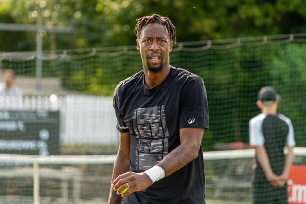 Critical look from Gael Monfils during training, Gael Monfils, Tennis, ATP Tournament, Boss Open, Training, 07 06 2025, Gael Monfils, Tennis, ATP Tournament, Boss Open, Training, 07 06 2025, Stuttgart Copyright: xEibner-Pressefoto EdwardxCheungx EP_ECG