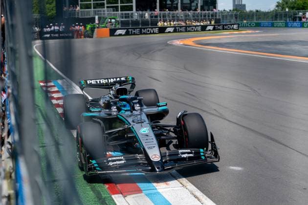 George Russell Mercedes AMG Petronas F1 Team, Great Britain, 63 in W16, CAN, Formula 1 World Championship, Canadian Grand Prix, Circuit Gilles Villeneuve, Free Practice 3, 2025 season, 14 06 2025 CAN, Formula 1 World Championship, Canadian Grand Prix, Circuit Gilles Villeneuve, Free Practice 3, 2025 season, 14 06 2025 Montreal Copyright: xEibner-Pressefoto MarcelxFischerx EP_MFI