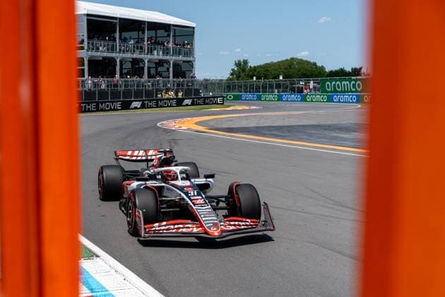 Esteban Ocon MoneyGram Haas F1 Team, France, 31 in VF 25, CAN, Formula 1 World Championship, Canadian Grand Prix, Circuit Gilles Villeneuve, Free Practice 3, 2025 season, 14 06 2025 CAN, Formula 1 World Championship, Canadian Grand Prix, Circuit Gilles Villeneuve, Free Practice 3, 2025 season, 14 06 2025 Montreal Copyright: xEibner-Pressefoto MarcelxFischerx EP_MFI