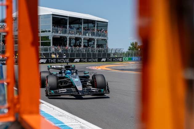 George Russell Mercedes AMG Petronas F1 Team, Great Britain, 63 in W16 CAN, Formula 1 World Championship, Canadian Grand Prix, Circuit Gilles Villeneuve, Free Practice 3, 2025 season, 14 06 2025 CAN, Formula 1 World Championship, Canadian Grand Prix, Circuit Gilles Villeneuve, Free Practice 3, 2025 season, 14 06 2025 Montreal Copyright: xEibner-Pressefoto MarcelxFischerx EP_MFI