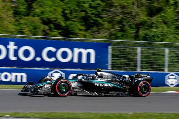 Kimi Antonelli Mercedes AMG Petronas F1 Team, Italy, 12 in W16, CAN, Formula 1 World Championship, Canadian Grand Prix, Circuit Gilles Villeneuve, Qualifying, 2025 season, 14 06 2025 CAN, Formula 1 World Championship, Canadian Grand Prix, Circuit Gilles Villeneuve, Qualifying, 2025 season, 14 06 2025 Montreal Copyright: xEibner-Pressefoto MarcelxFischerx EP_MFI