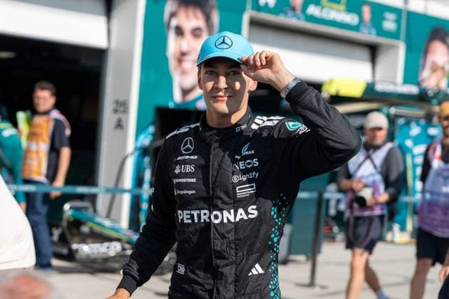 George Russell Mercedes AMG Petronas F1 Team, Great Britain, 63 Pole Position, CAN, Formula 1 World Championship, Canadian Grand Prix, Circuit Gilles Villeneuve, Qualifying, 2025 season, 14 06 2025 CAN, Formula 1 World Championship, Canadian Grand Prix, Circuit Gilles Villeneuve, Qualifying, 2025 season, 14 06 2025 Montreal Copyright: xEibner-Pressefoto MarcelxFischerx EP_MFI