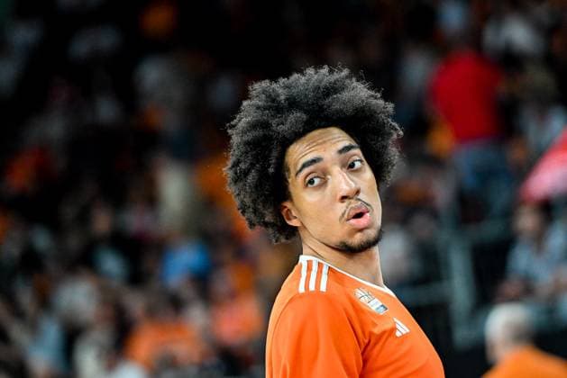 GER, BBL, Playoffs, ratiopharm Ulm vs FIT One Würzburg Baskets 12 06 2025, ratiopharm arena, New Ulm, GER, BBL, Playoffs, ratiopharm Ulm vs FIT One Würzburg Baskets, in the picture Noa Essengue Ulm, 12 nordphotoxGmbHx xHafner nph00200
