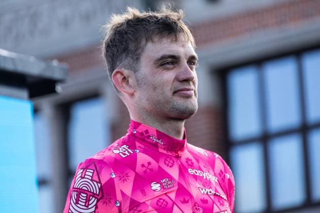June 27, 2025, Aalborg, The North Jutland Region, Denmark: Kasper Asgreen of Team EF Education - EasyPost is seen on the podium during the medal ceremony after the Men s Elite Individual Time Trial at the Danish Championships. When DM Week returns to Aalborg from 23-29 June 2025, there will be more sports than ever before, new disciplines on the program and an entire city in motion. During an intense week, some of Denmark s most talented athletes will compete for DM gold in over 120 disciplines - from classics like cycling and swimming to high diving from the Limfjord Bridge, dance, speedway and 3x3 basketball. This will be the fourth time DM Week has been held, and the third time Aalborg has hosted it. Aalborg Denmark - ZUMAs197 20250627_aaa_s197_108 Copyright: xKristianxTuxenxLadegaardxBergx
