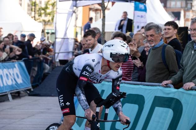 June 27, 2025, Aalborg, The North Jutland Region, Denmark: Mikkel Norsgaard Bjerg of UAE Team Emirates - XRG is seen in action during the Men s Elite Individual Time Trial at the Danish Championships. When DM Week returns to Aalborg from 23-29 June 2025, there will be more sports than ever before, new disciplines on the program and an entire city in motion. During an intense week, some of Denmark s most talented athletes will compete for DM gold in over 120 disciplines - from classics like cycling and swimming to high diving from the Limfjord Bridge, dance, speedway and 3x3 basketball. This will be the fourth time DM Week has been held, and the third time Aalborg has hosted it. Aalborg Denmark - ZUMAs197 20250627_aaa_s197_110 Copyright: xKristianxTuxenxLadegaardxBergx