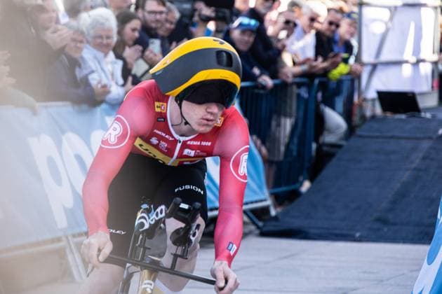 June 27, 2025, Aalborg, The North Jutland Region, Denmark: Henrik Breiner Pedersen of Team Uno-X Mobility is seen in action during the Men s Elite Individual Time Trial at the Danish Championships. When DM Week returns to Aalborg from 23-29 June 2025, there will be more sports than ever before, new disciplines on the program and an entire city in motion. During an intense week, some of Denmark s most talented athletes will compete for DM gold in over 120 disciplines - from classics like cycling and swimming to high diving from the Limfjord Bridge, dance, speedway and 3x3 basketball. This will be the fourth time DM Week has been held, and the third time Aalborg has hosted it. Aalborg Denmark - ZUMAs197 20250627_aaa_s197_133 Copyright: xKristianxTuxenxLadegaardxBergx