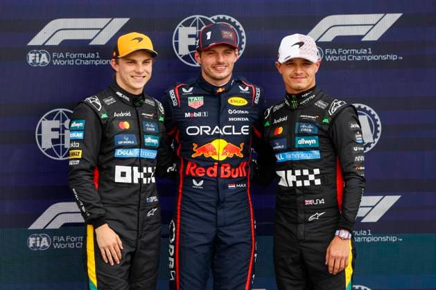 Silverstone, F1 British Grand Prix 2025 on July, 5, 2025, Photo by Juergen Tap , No 81 Oscar Piastri AUS , McLaren MCL39, Mercedes, No 1 Max Verstappen NED , Red Bull Racing RB21, Honda, No 4 Lando Norris GBR , McLaren MCL39, Mercedes Silverstone GBR