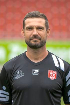 Sascha Pruefer HFC, Co Coach , Hallescher FC, Team, Team Photo, Portraits, Player Photo, Soccer, RL Nordost, Season 2025 26, 17 07 2025 Halle Leuna Chemie Stadion ST Germany