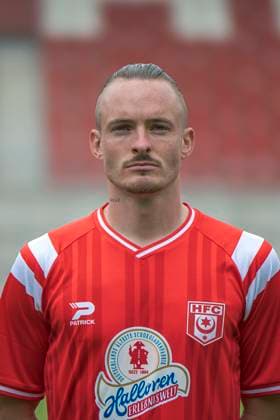 Niklas Kastenhofer HFC, 3 , Hallescher FC, Team, Team Photo, Portraits, Player Photo, Soccer, RL Nordost, Season 2025 26, 17 07 2025 Halle Leuna Chemie Stadion ST Germany