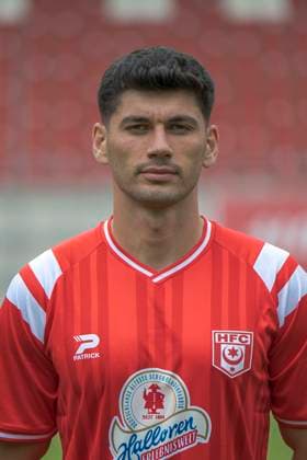 Burim Halili HFC, 5 , Hallescher FC, Team, Team photo, Portraets, Player photo, Football, RL Nordost, Season 2025 26, 17 07 2025 Halle Leuna Chemie Stadion ST Germany