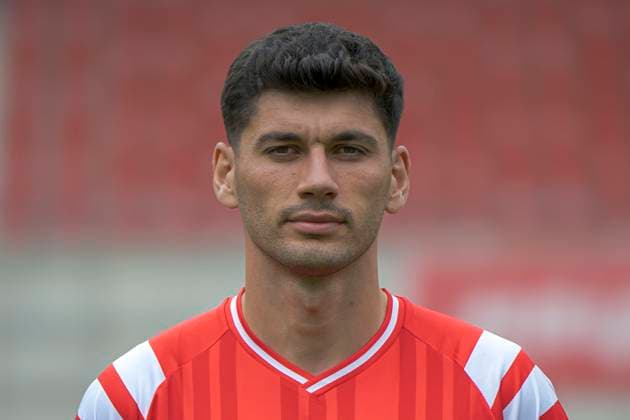 Burim Halili HFC, 5 , Hallescher FC, Team, Team photo, Portraets, Player photo, Football, RL Nordost, Season 2025 26, 17 07 2025 Halle Leuna Chemie Stadion ST Germany