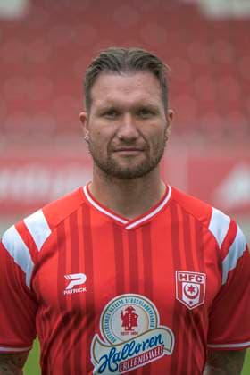 Jan Loehmannsroeben HFC, 6 , Hallescher FC, team, team photo, portraits, player photo, football, RL Nordost, season 2025 26, 17 07 2025 Halle Leuna Chemie Stadion ST Germany
