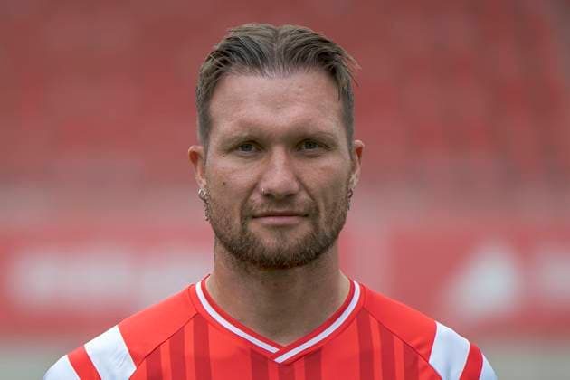 Jan Loehmannsroeben HFC, 6 , Hallescher FC, team, team photo, portraits, player photo, football, RL Nordost, season 2025 26, 17 07 2025 Halle Leuna Chemie Stadion ST Germany