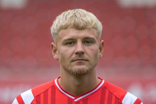 Robin Friedrich HFC, 7 , Hallescher FC, Team, Team Photo, Portraits, Player Photo, Soccer, RL Nordost, Season 2025 26, 17 07 2025 Halle Leuna Chemie Stadion ST Germany