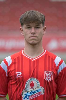 Elias Lorenz HFC, 8 , Hallescher FC, Team, Team Photo, Portraits, Player Photo, Soccer, RL Nordost, Season 2025 26, 17 07 2025 Halle Leuna Chemie Stadion ST Germany